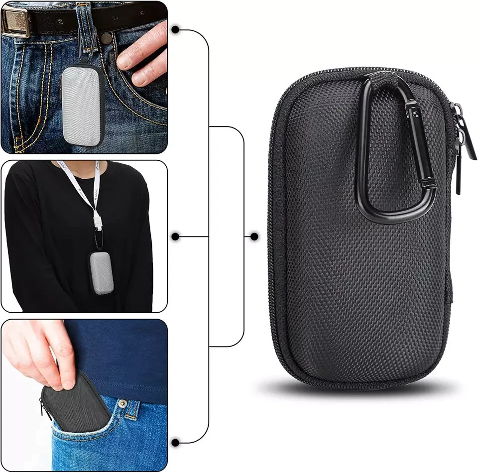 4 Pcs Asthma Inhaler Travel Case Hearing Aid Case Earbud Case Portable Zipper