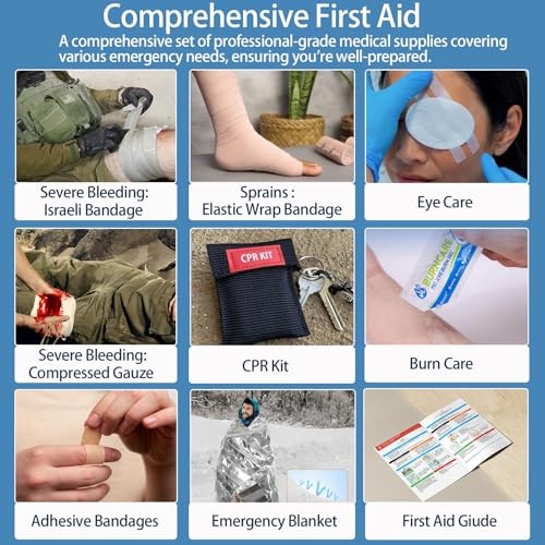 Premium First Aid Kit – Waterproof Molle Medical Bag with Color-Coded Medium