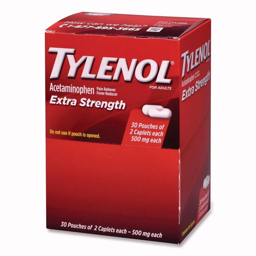 Tylenol 64478 Extra Strength Caplets (30/Box) New