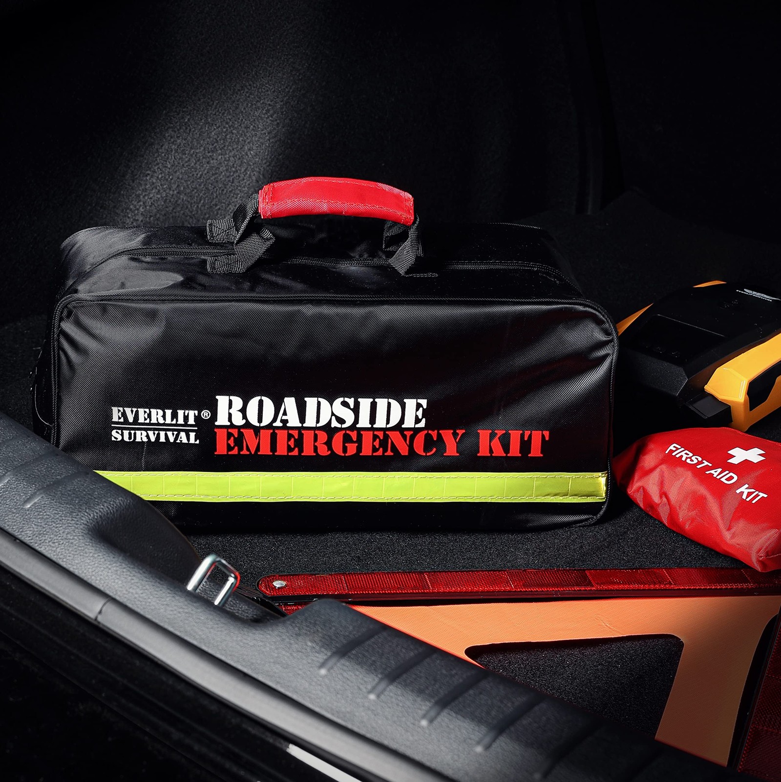 Everlit Survival Car Emergency Kit, Roadside Safety 108 Piece Set, Multicolor