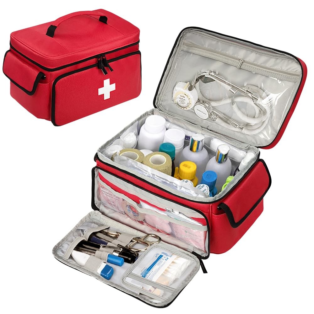 First Aid Bag Empty – Portable Organizer Kit for Supplies, Travel, Home, Car …