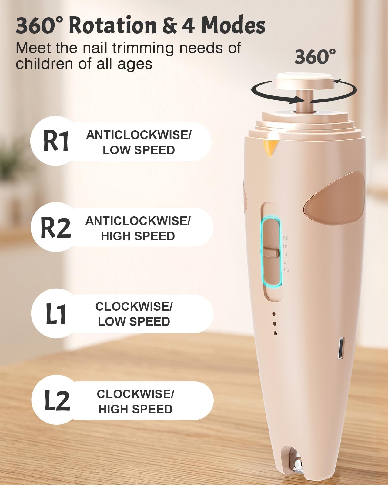 Lictin Baby Healthcare and Grooming Kit, 26 in 1 Rechargeable Nail Brown