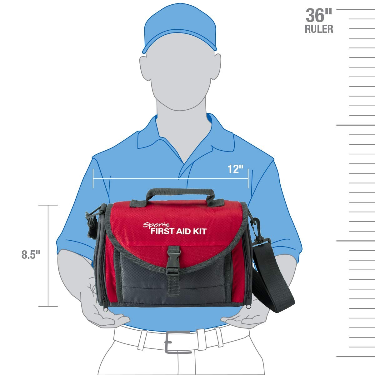 Coaches' First Aid Kit, Sports First Aid Kit Duffel Bag for Basketball, Baseb…