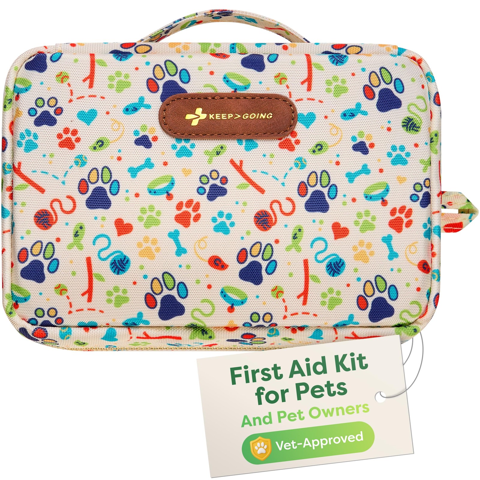 KeepGoing Dog First Aid Kit – Pet Emergency Kit for Dogs & Cats – Dog Travel …