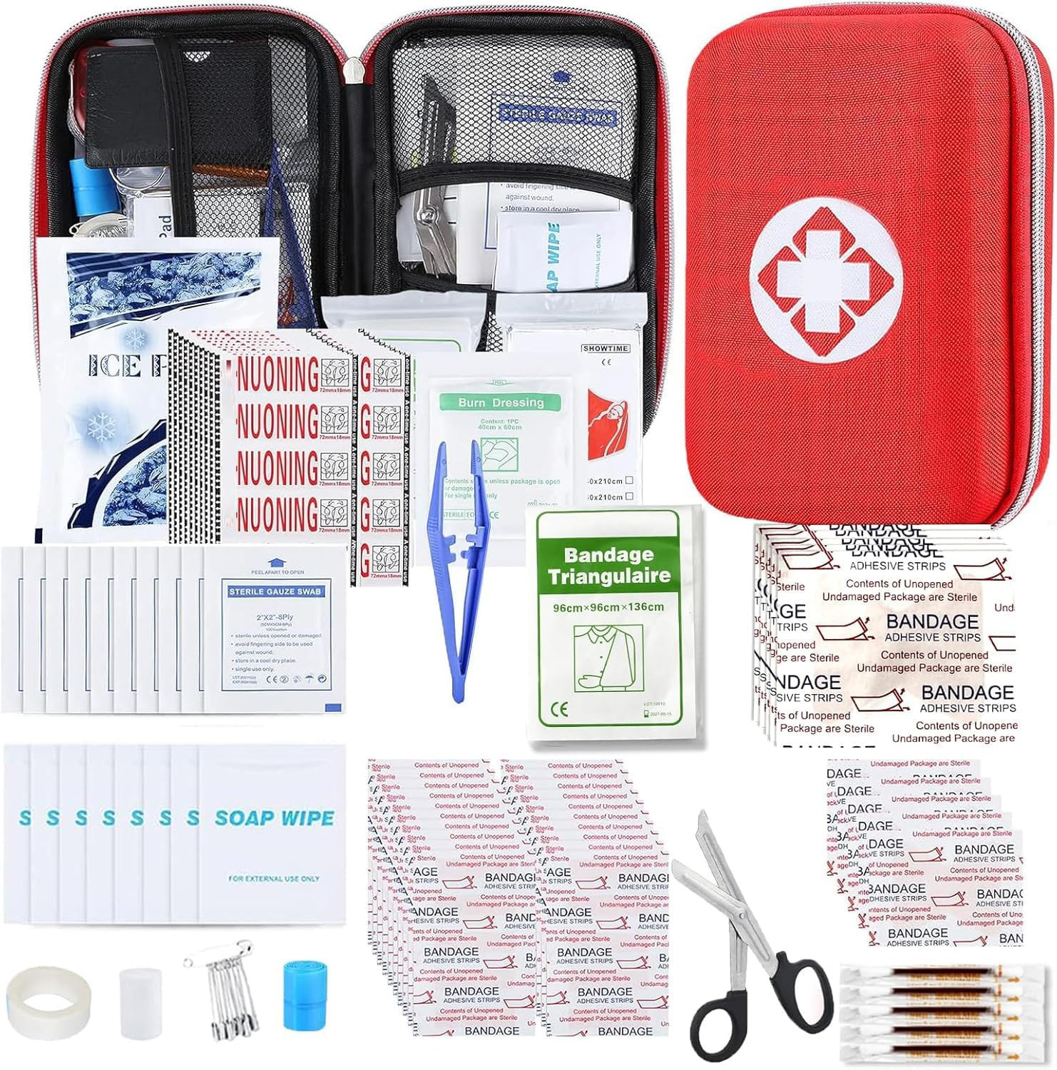 276PCS First Aid Kit Home Car Camping Hiking Emergency Supplies Small Compact Lo