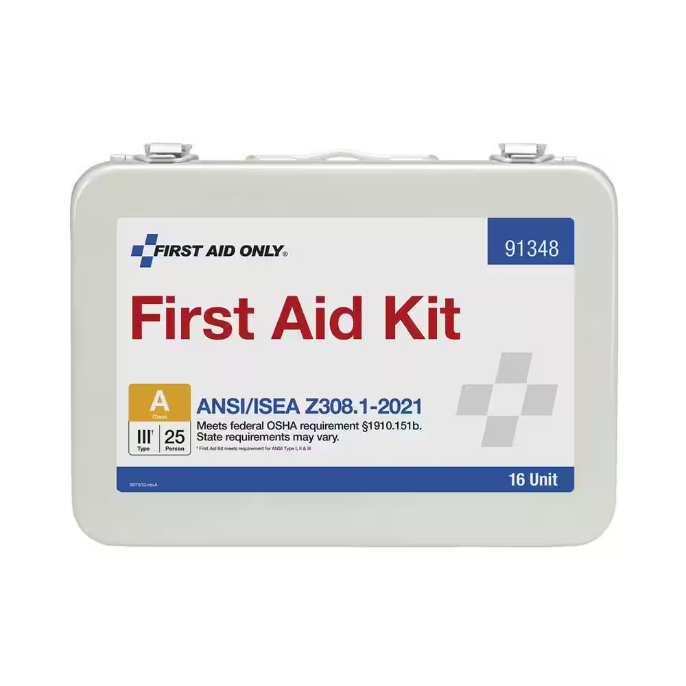 25-Person 2021 ANSI a 16-Unit Metal First Aid Kit, 83-Pieces