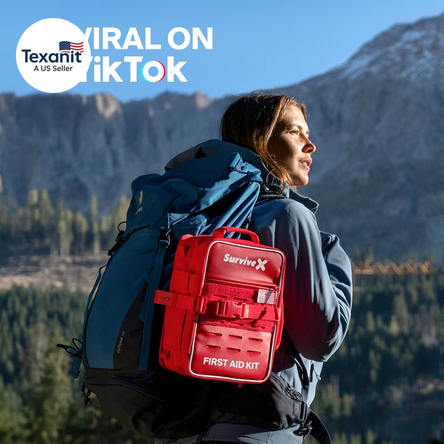 Large Pro First Aid Kit for Car, Travel & Home – Emergency Kit for Hiking, Campi