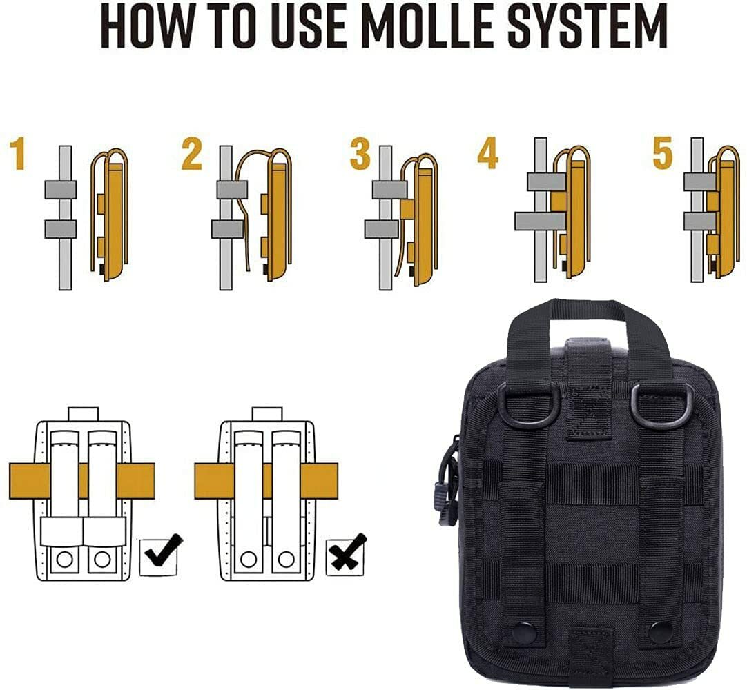 Tactical Rip-Away IFAK Medical Pouch Military Molle EMT First Aid Utility Pouch