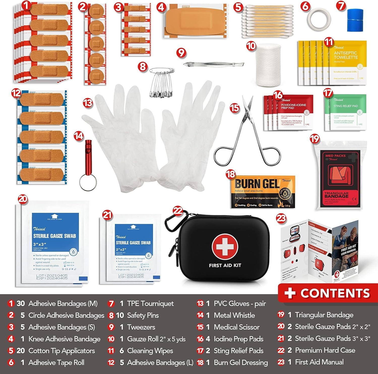 Mini First Aid Kit – 100 Pieces Waterproof Hard Case for Travel & Outdoor Safety