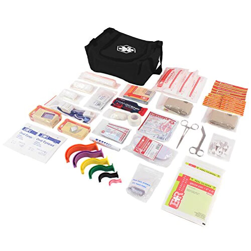 First Responder Fully Stocked Trauma First Aid Kit – 4 Color Bag