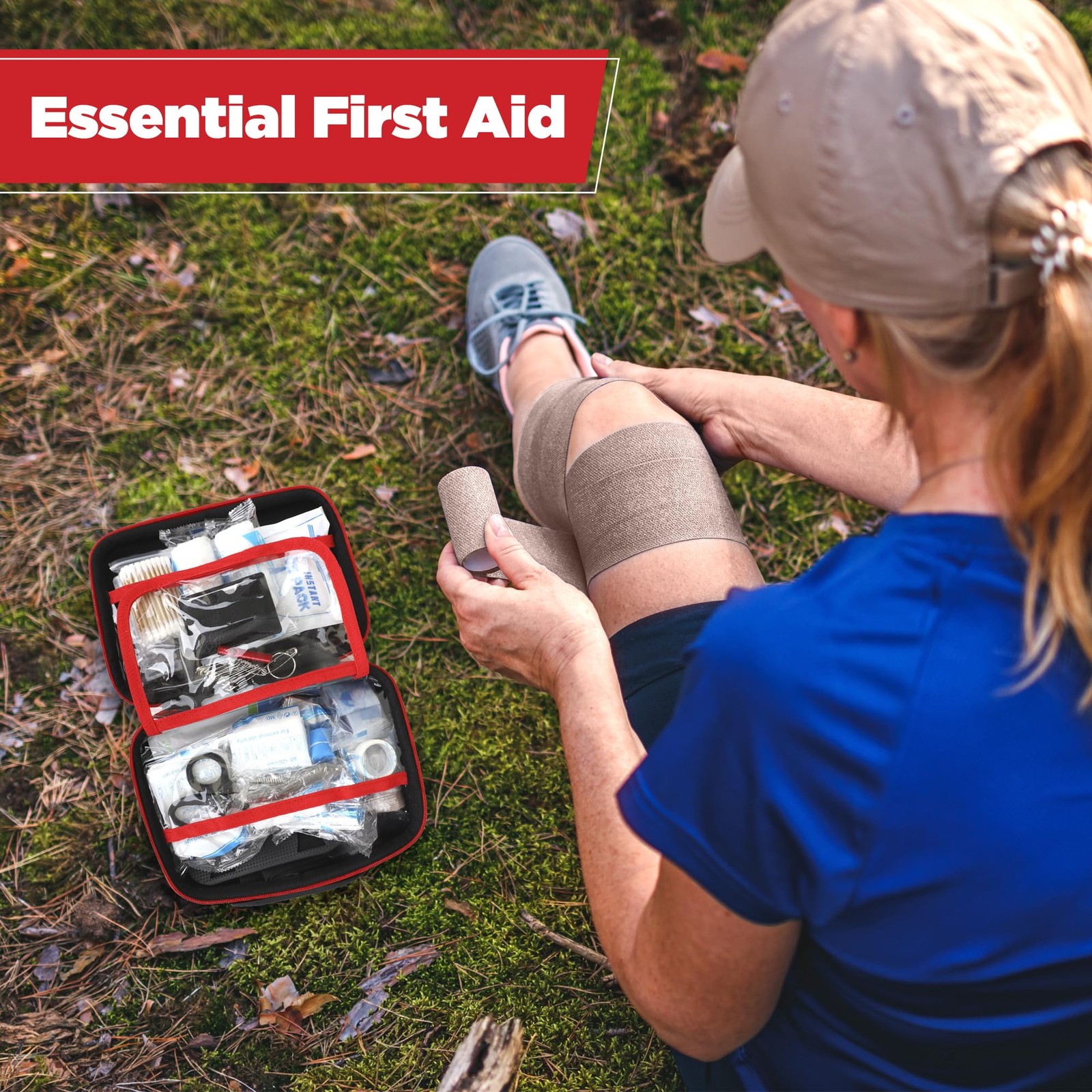First Aid Kit Travel, Waterproof with Shoulder Straps for Easy Carry – Ideal for