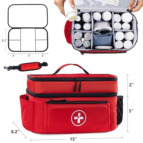 Travel Medicine Bag Organizer, Medical Bag – KEEP PILLS & FIRST AID SUPPLIES