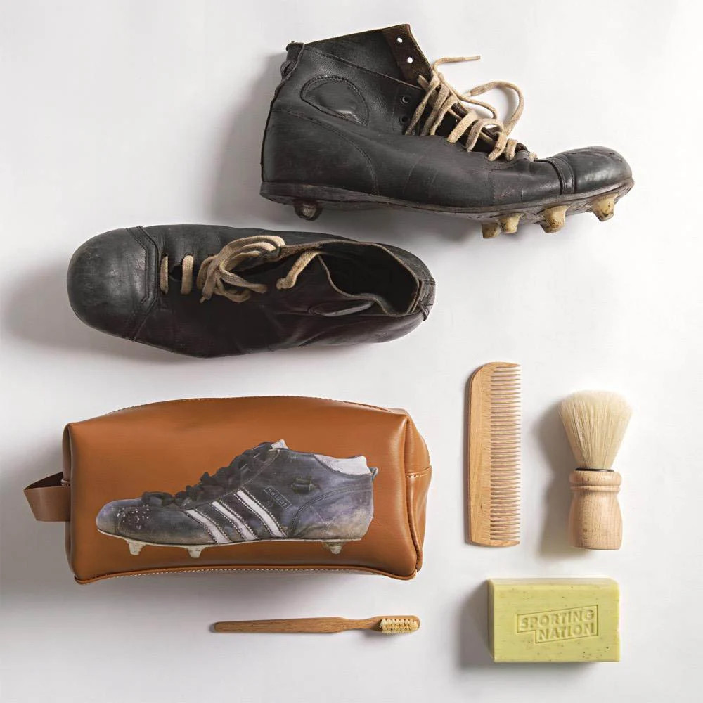 Sporting Nation Three Stripe Boot Wash Bag Tan