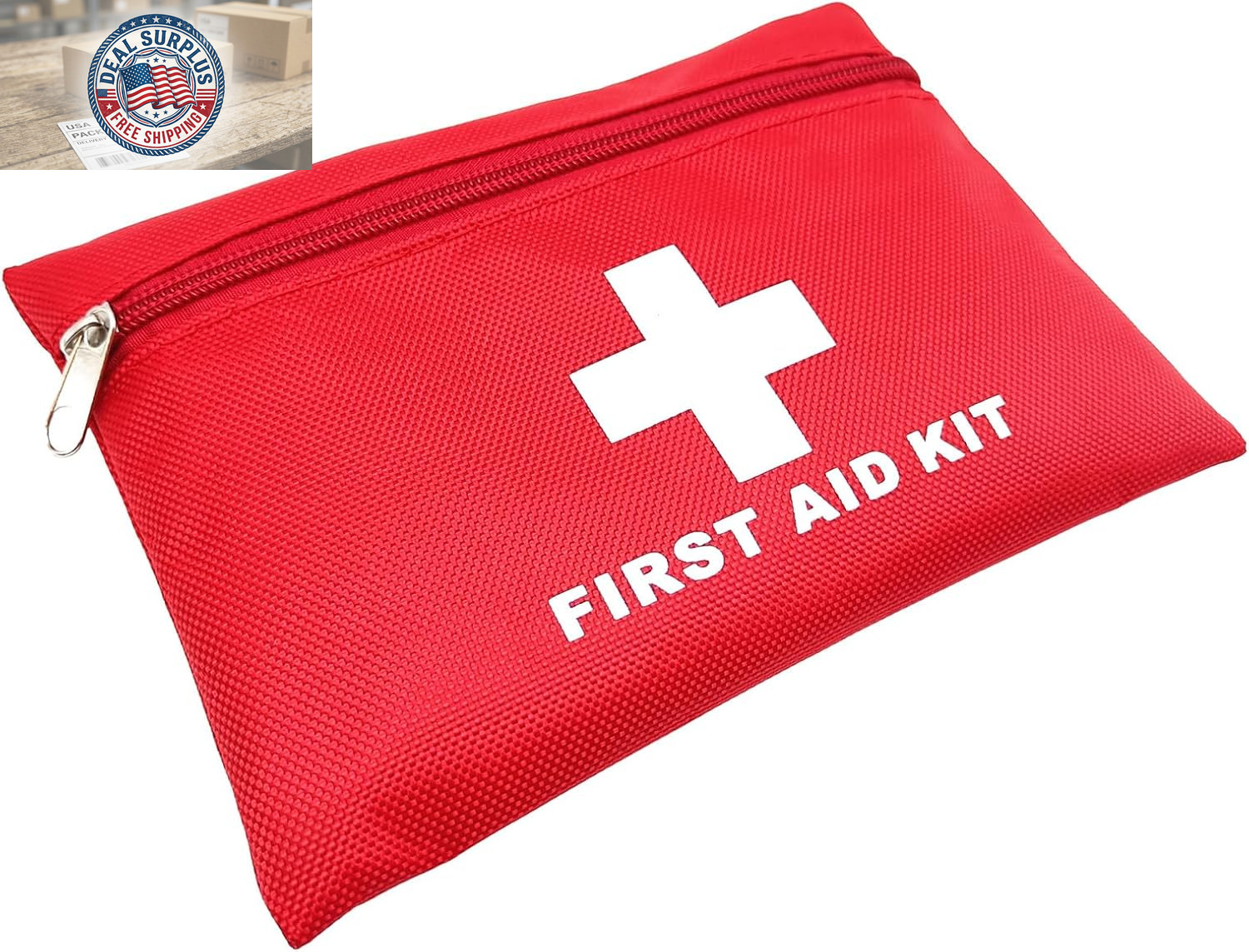 Red Emergency First Aid Bag Empty Small Rescue Pouch First Responder Medical Poc