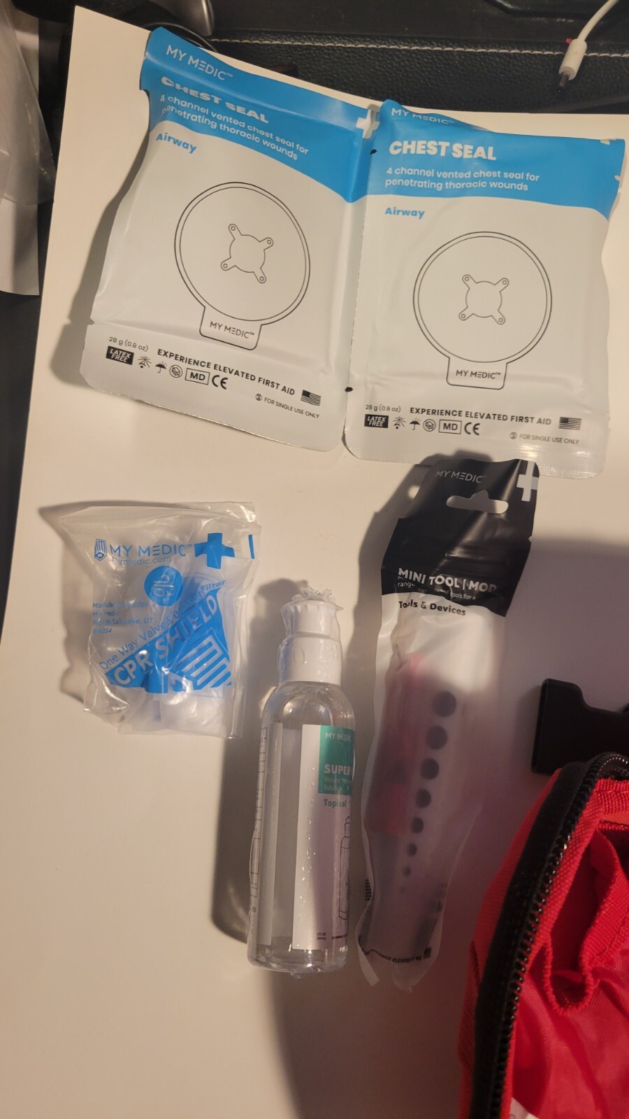 My Medic – TFAK Trauma First Aid Kit – Essential Life Saving Items, Red
