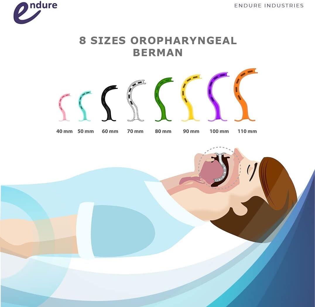 Endure Airway Emergency Kit – 8 Sizes Berman OPA + 5 Sizes NPA + 5 Packs Jelly
