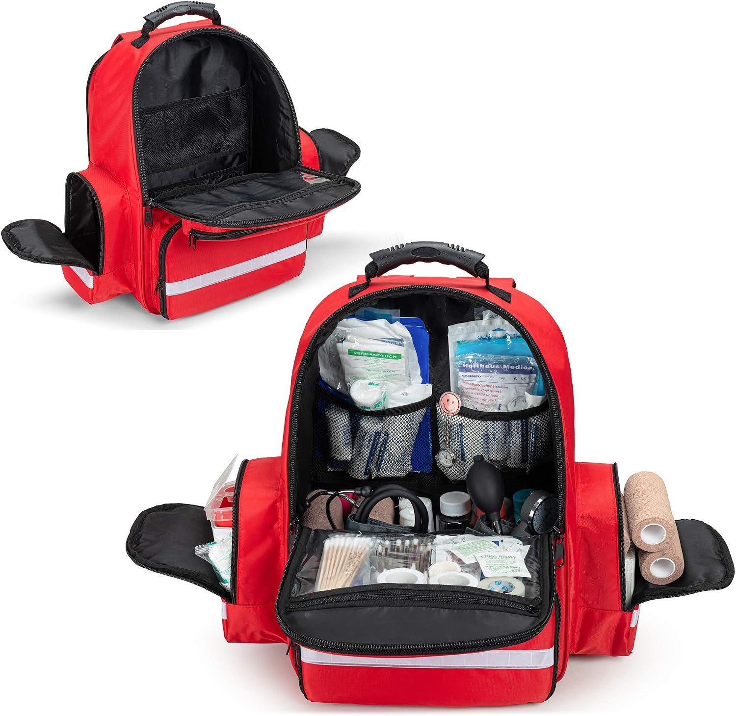 First Responder Bag Trauma Backpack Empty, Medical Emergency Kits Storage Jump B