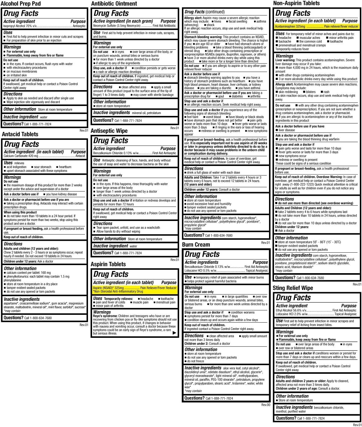 First Aid Kit Hard Red Case 326 Pieces Exceeds OSHA and ANSI Guidelines 100 P…