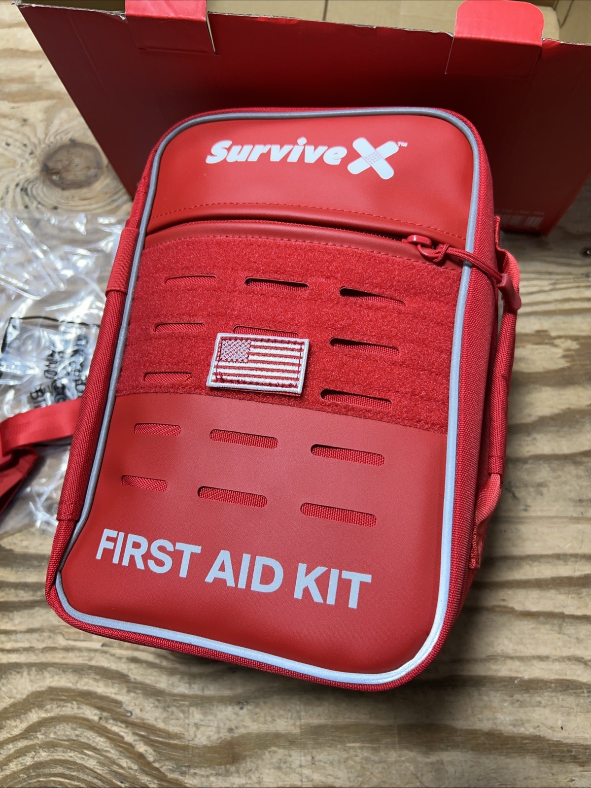 SurviveX Large Pro First Aid Kit for Car, Travel & Home – Pro, Red