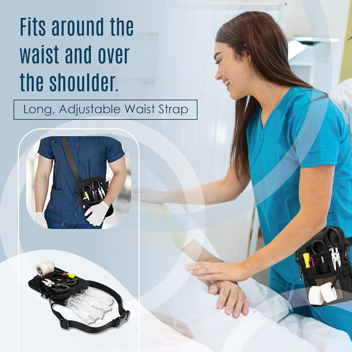 4-In-1 Nurse Fanny Pack with Medical Gear Pockets, Tape Holder, and Utility Stor