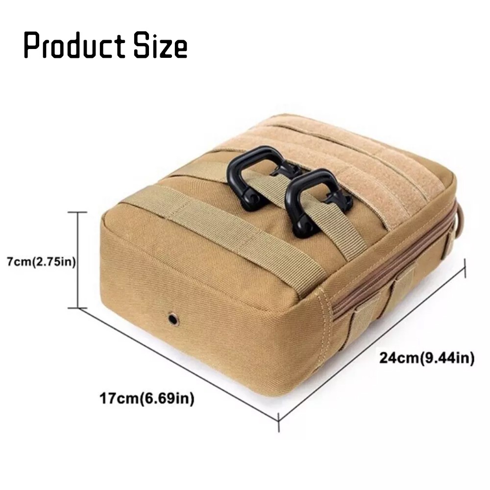 Medical First Aid Bags Khaki Nylon First Aid Emergency Kit Combat Trauma Kit Bag
