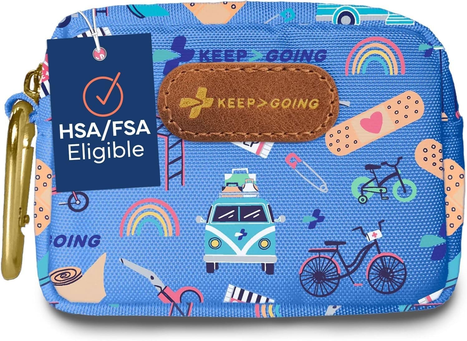 KeepGoing Small Travel First Aid Kit Kids – 60 Pc. Mini First Aid Kit for Pur…