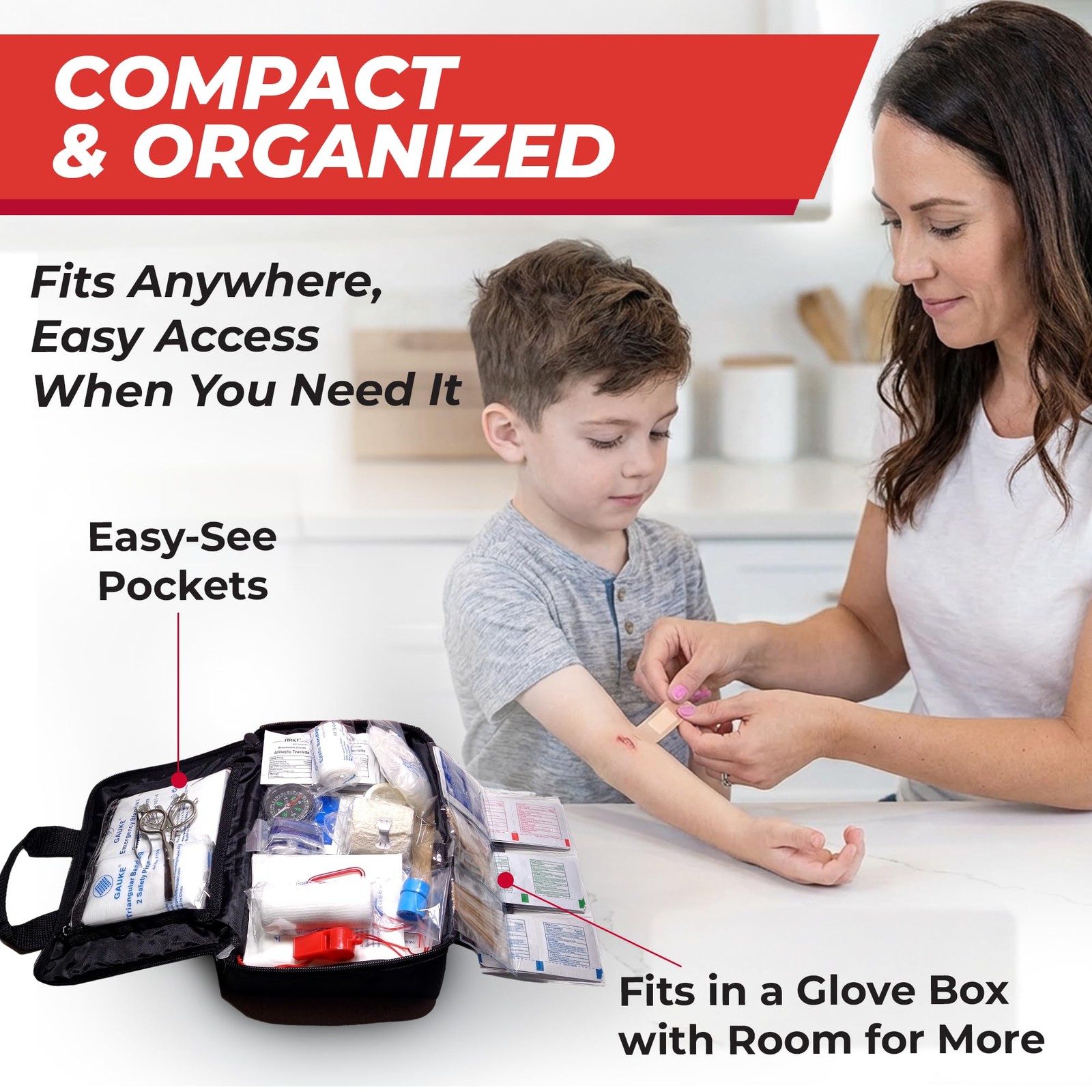 300 Piece (40 Unique Items) First Aid Kit | Emergency Medical Kits | Home, Busin
