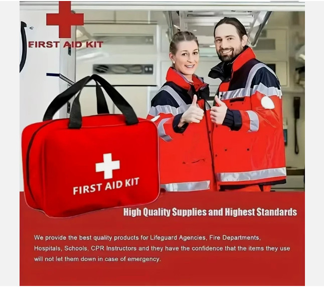 160 Pcs First Aid Car Kit Medical Emergency Trauma Basic Tactical Survival Bag