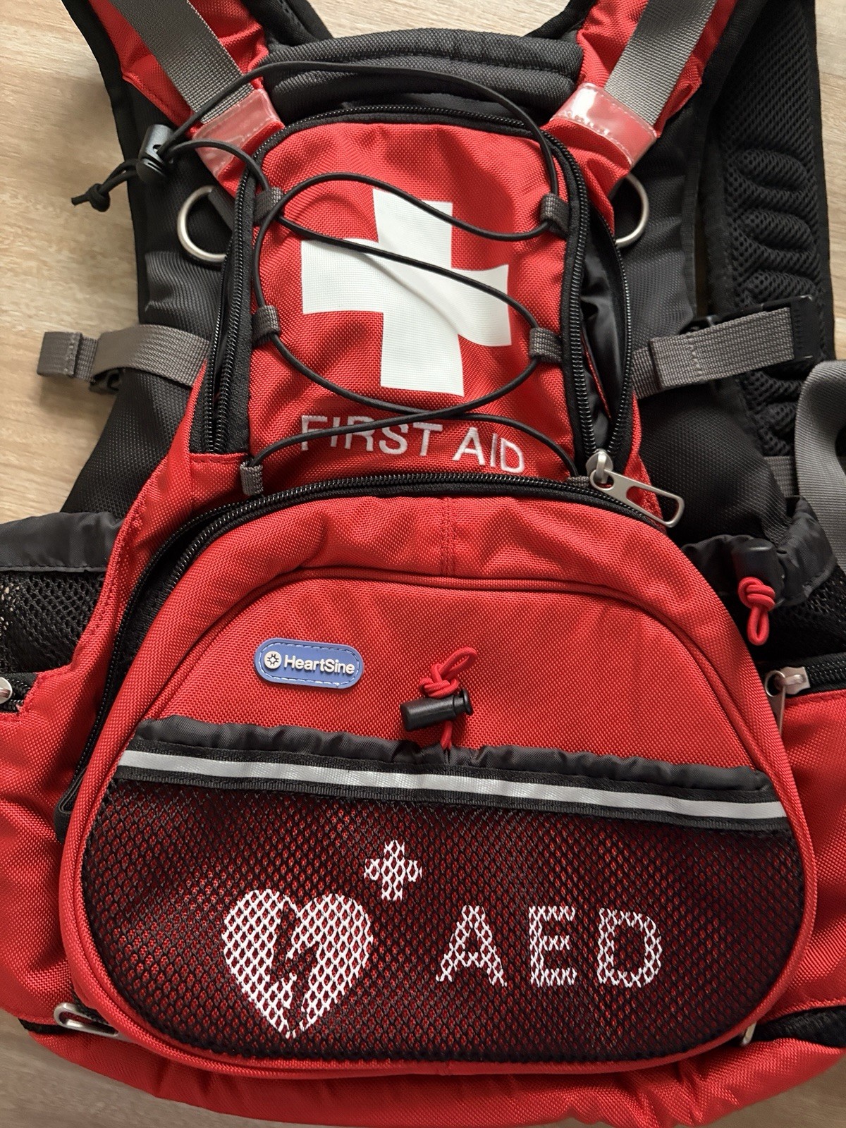 HeartSine First Aid AED Backpack Red Portable Emergency Treatment Kit