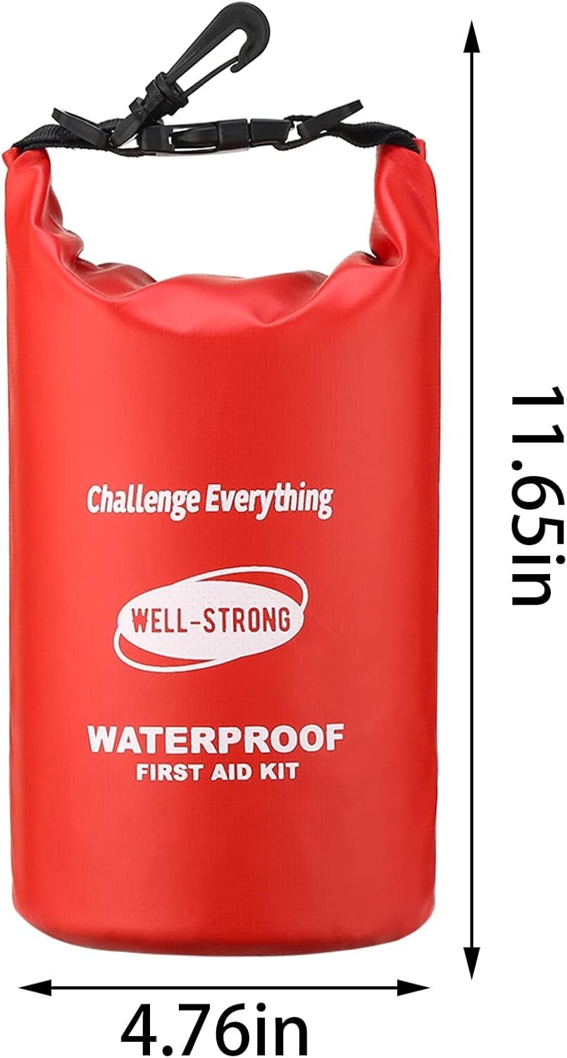 Dual Waterproof First Aid Kit Boat Emergency with WS011-FAKDWP-Red
