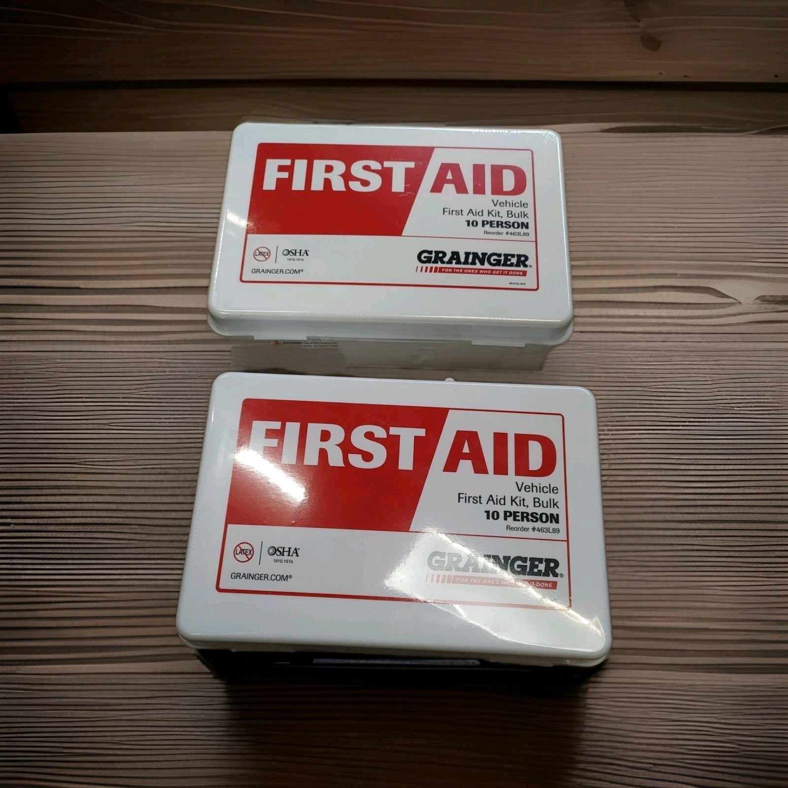 2 Grainger Travel First Aid Kits 10 Person Kit. 2 Medical Vehical Car Kits
