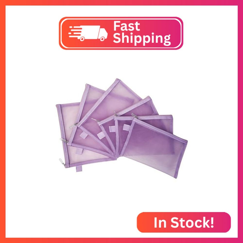 Topfinder Clear Cosmetic Bags Zip Makeup Mesh Bags Pencil Case Pouch Travel Toil