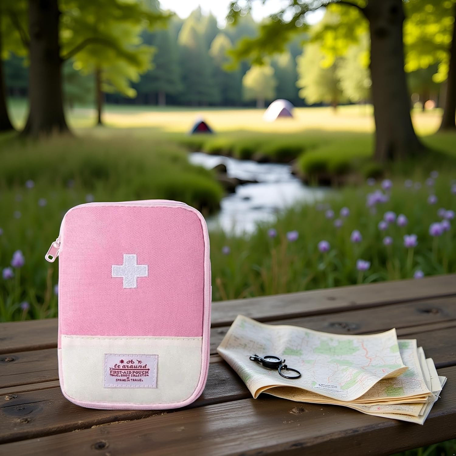 1Pc Pink Small First Aid Bag Medical Bag 15 * 10.5Cm First Aid Kits Portable Min