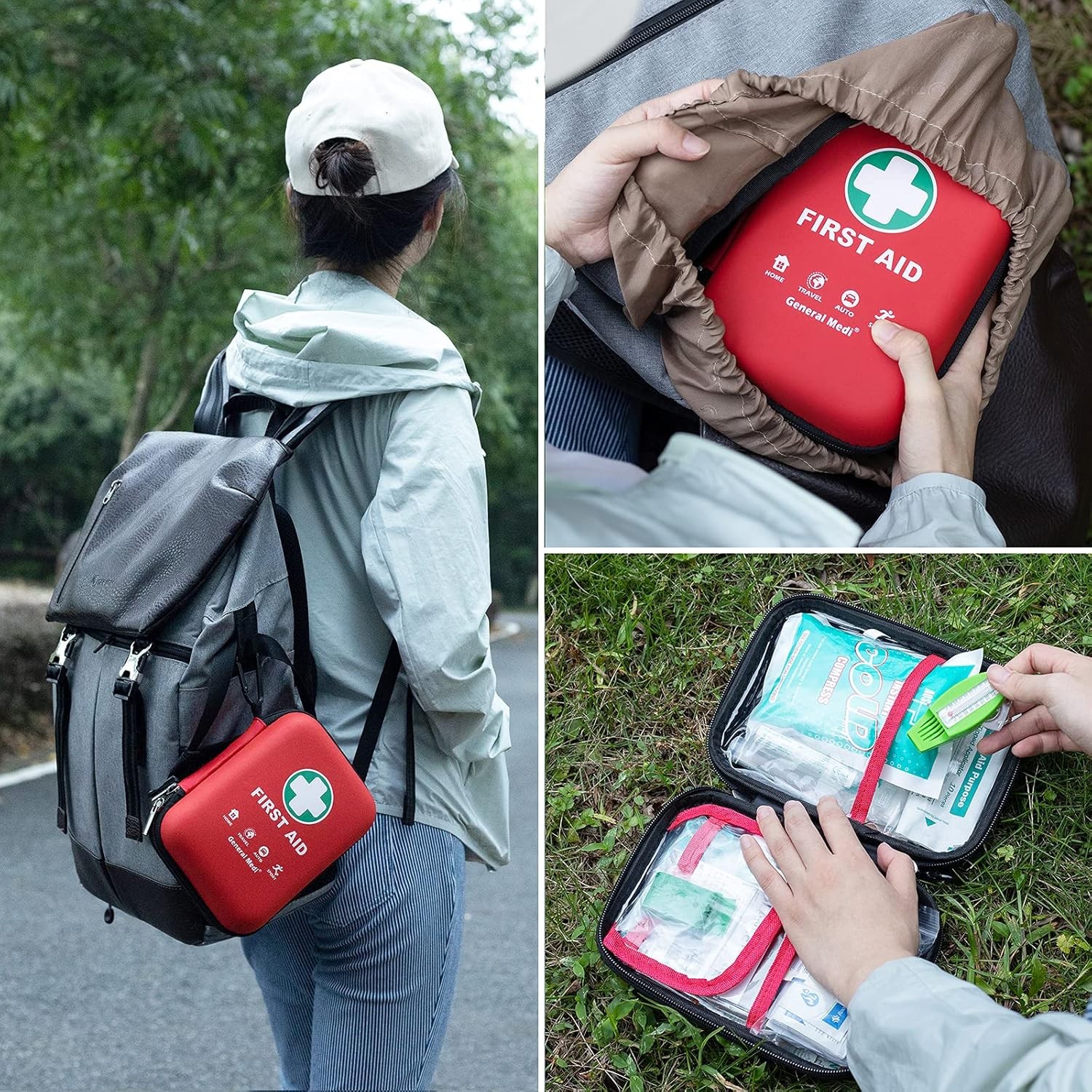 First Aid Kit – 170 Pieces Hard Case and Lightweight – Great for Travel, Home, O