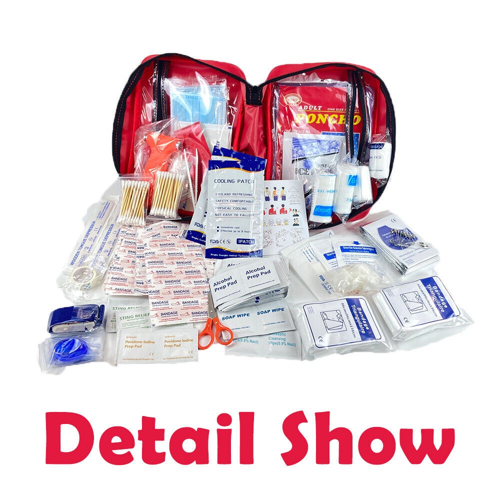 FIRST AID KIT BAG EMERGENCY MEDICAL TRAVEL HOME CAR TAXI WORKPLACE BOX US STOCK