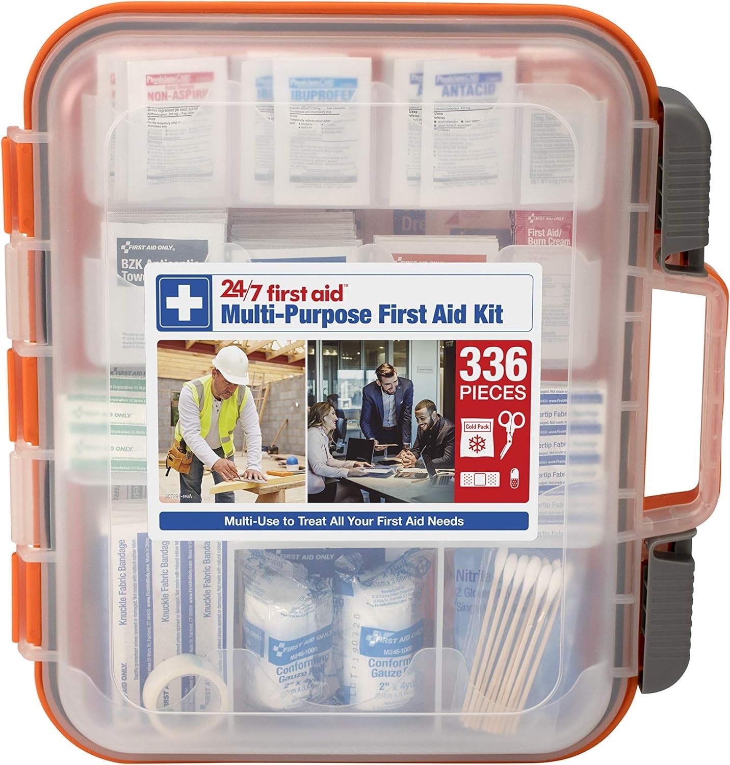 Comprehensive First Aid Kit for Home, Office, and Vehicle – 336 Essential Pieces