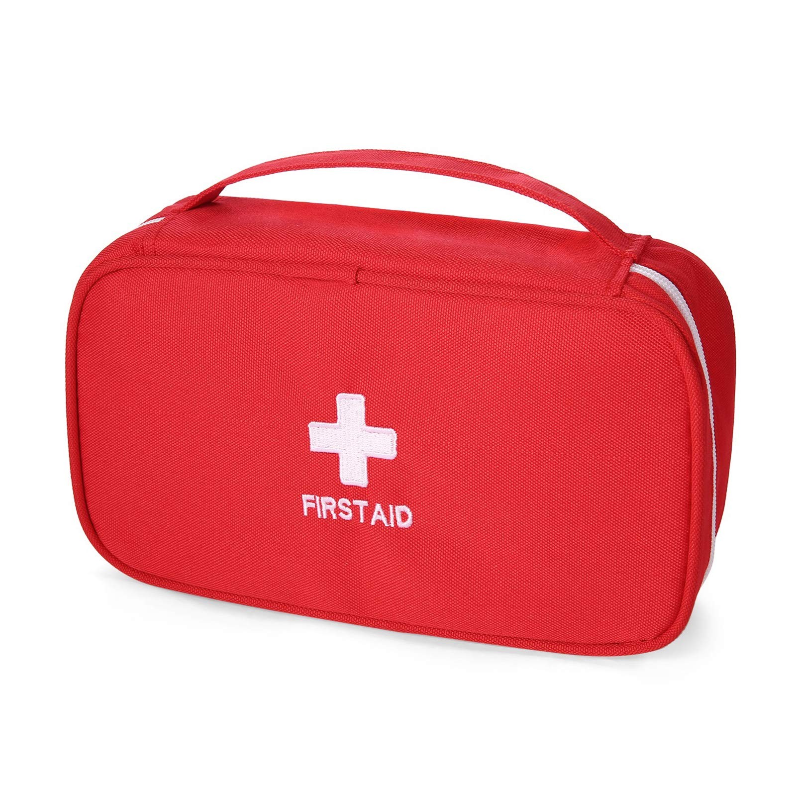 Ellsang First Aid Bags Empty, Portable Travel 1 Count (Pack of 1), Red