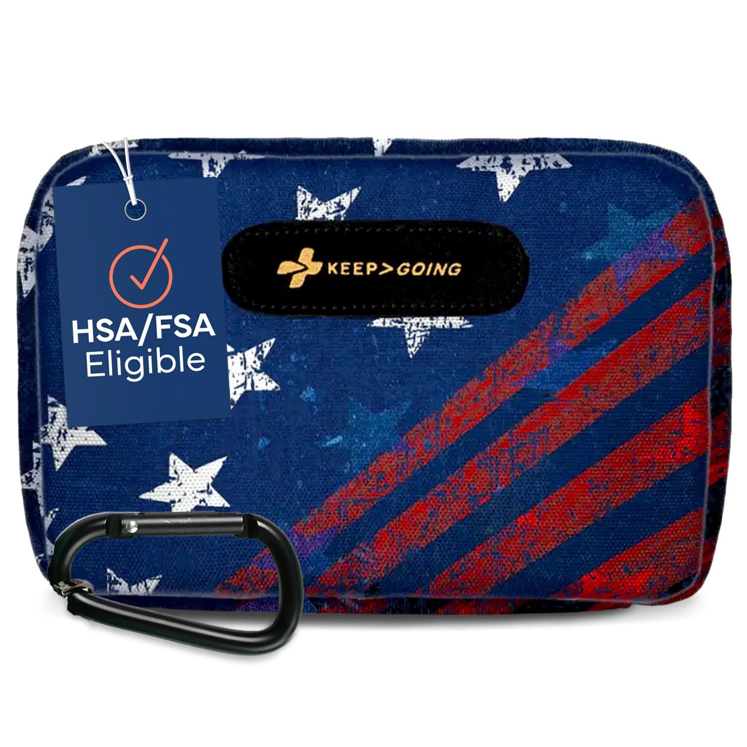 KeepGoing Travel First Aid Kit for Car, Home, Hiking, Red, White, Or Blue