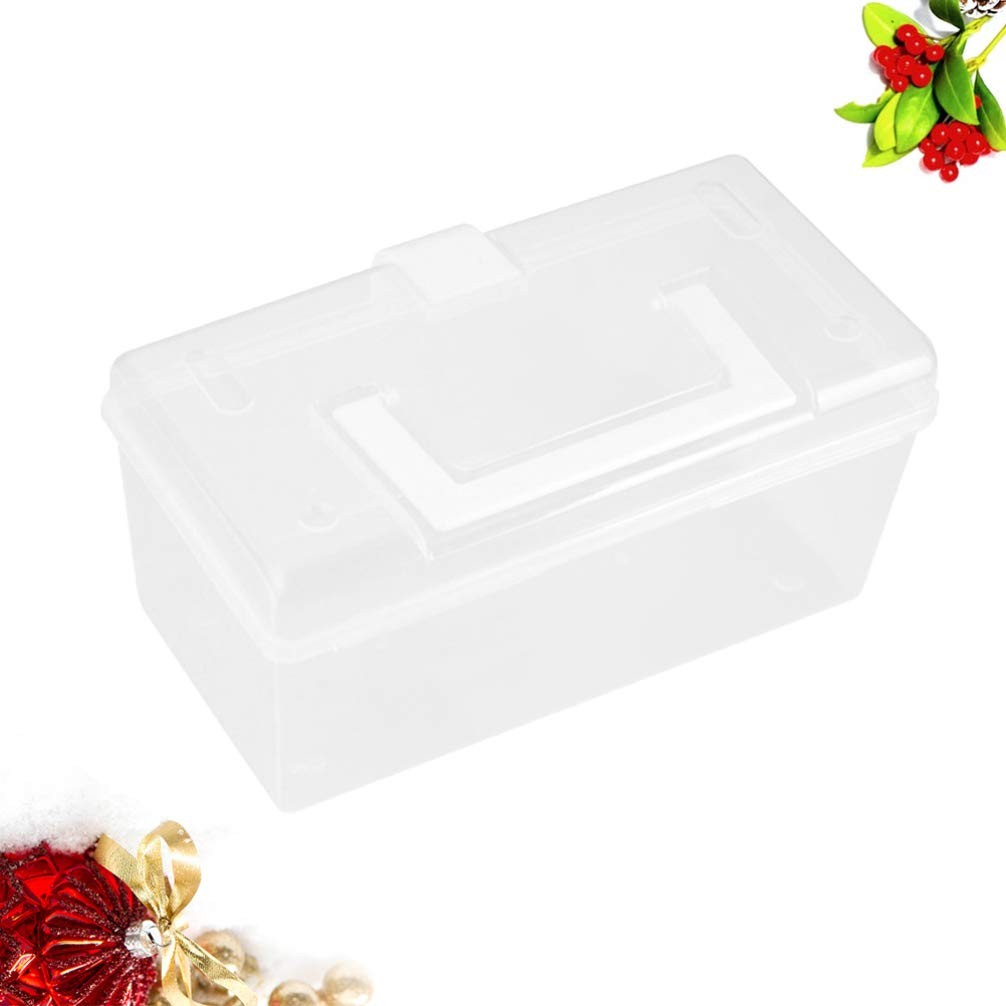 Hemoton Portable First-Aid Box Small Size Medicine Storage Organizer White