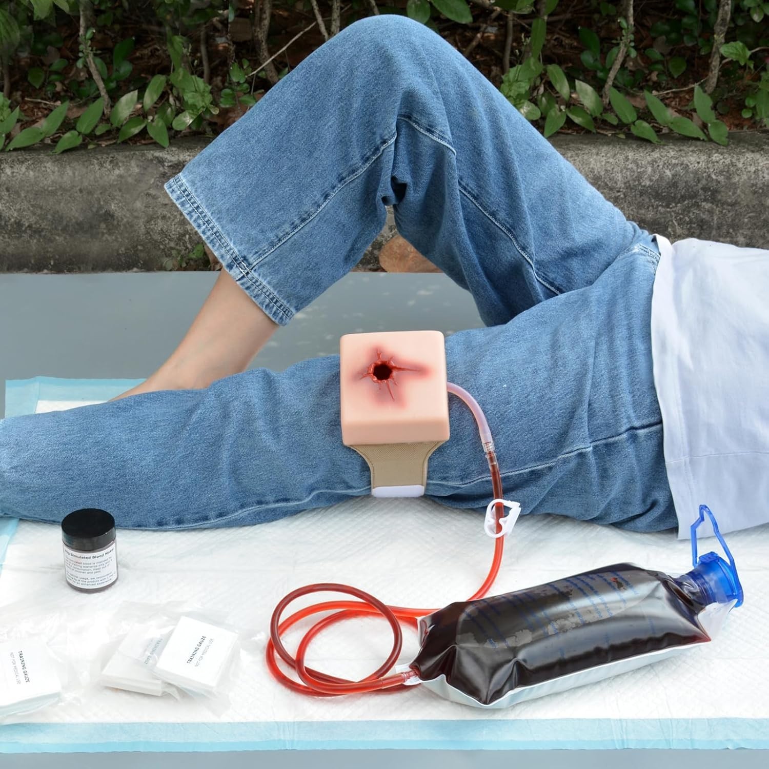 Wearable Wound Packing Task Training Kit, Bleeding Control Trainer for Military