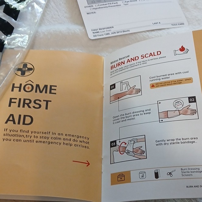 Rhino Rescue First Aid Set Emergency Treatment Kit Multicolor w/ Manual Blanket