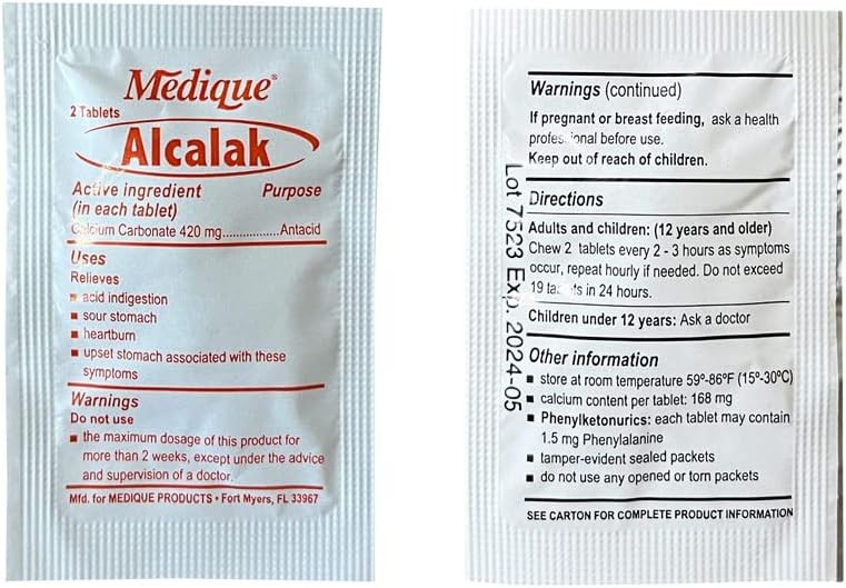 Rescue Essentials Medications Dose Pack–First Aid Refill Kit with Ibuprofen, Ace