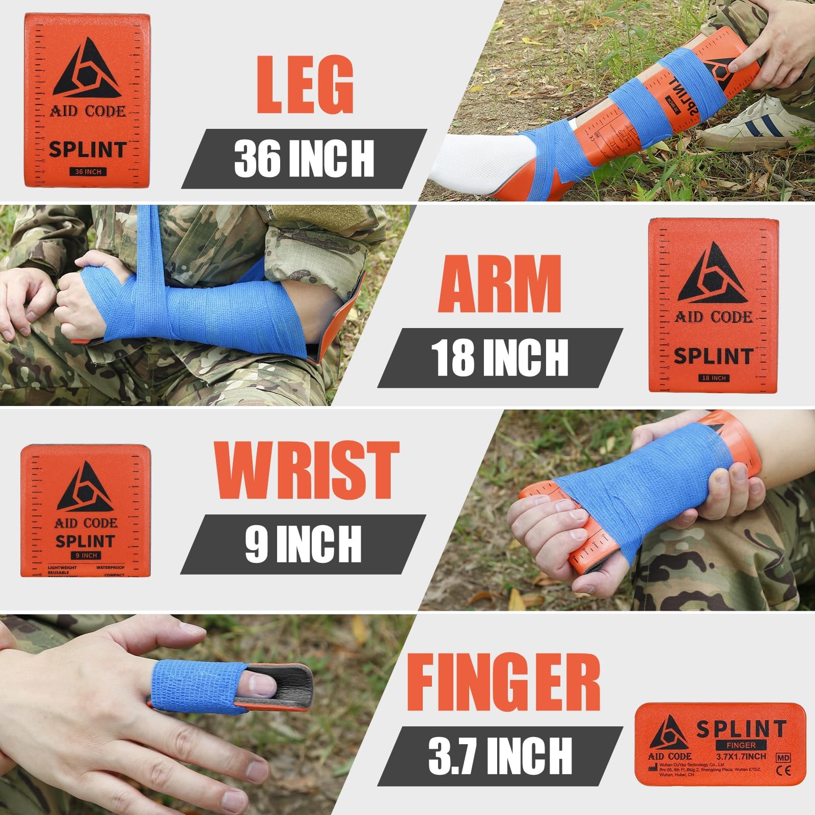 First Aid Splint 36" X 4.3",Emergency Splint Kit for Arm Leg Broken Bones Fra…