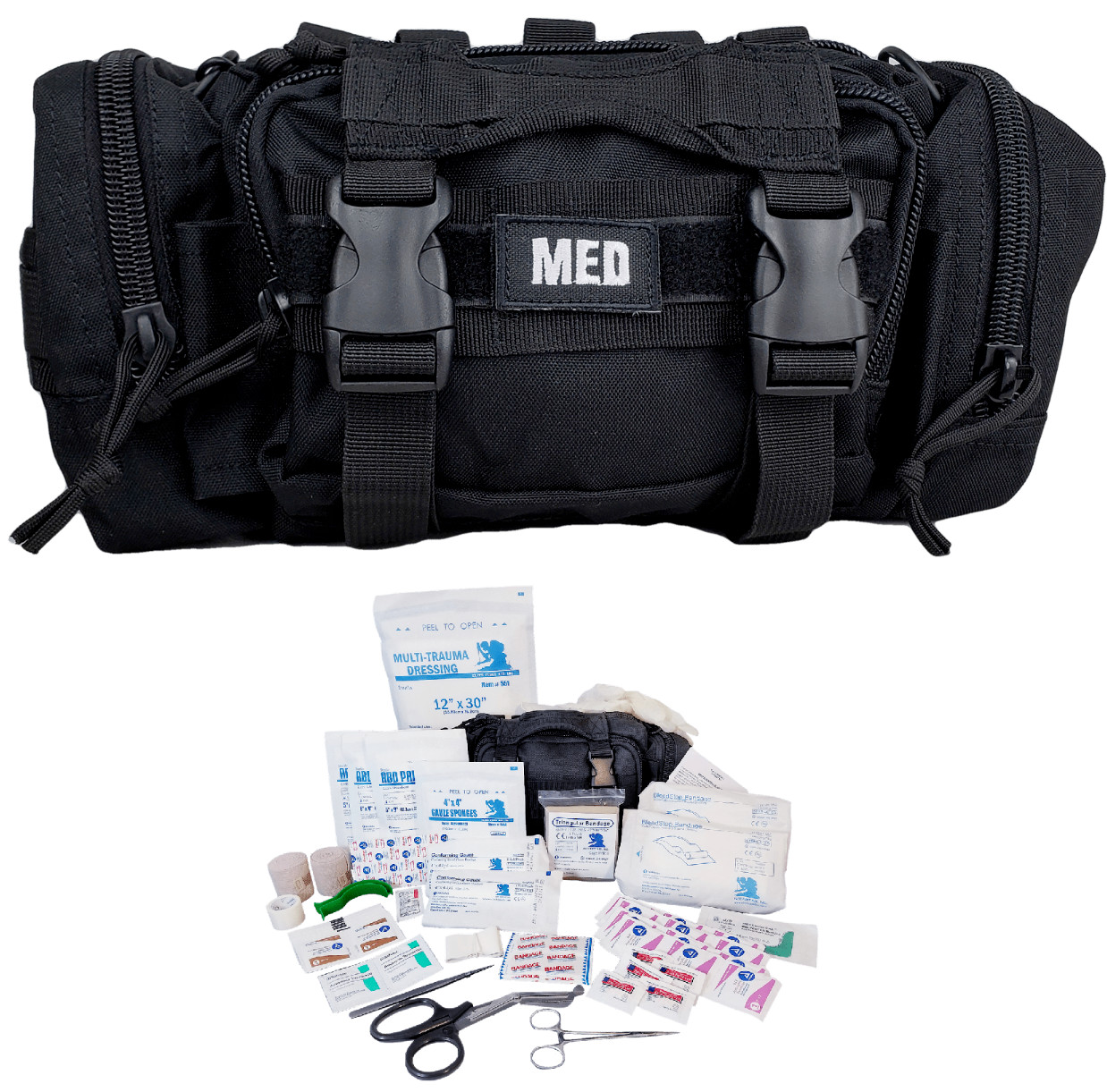 ELITE FIRST AID Rapid Response Tactical Trauma Kit FULLY STOCKED Medic MOLLE Bag