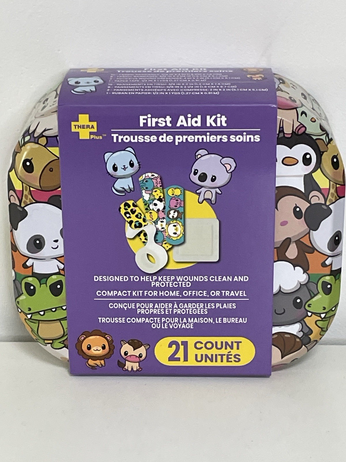 TheraPlus Kids' First Aid Kit In Decorative Travel Tin New 2 Pieces