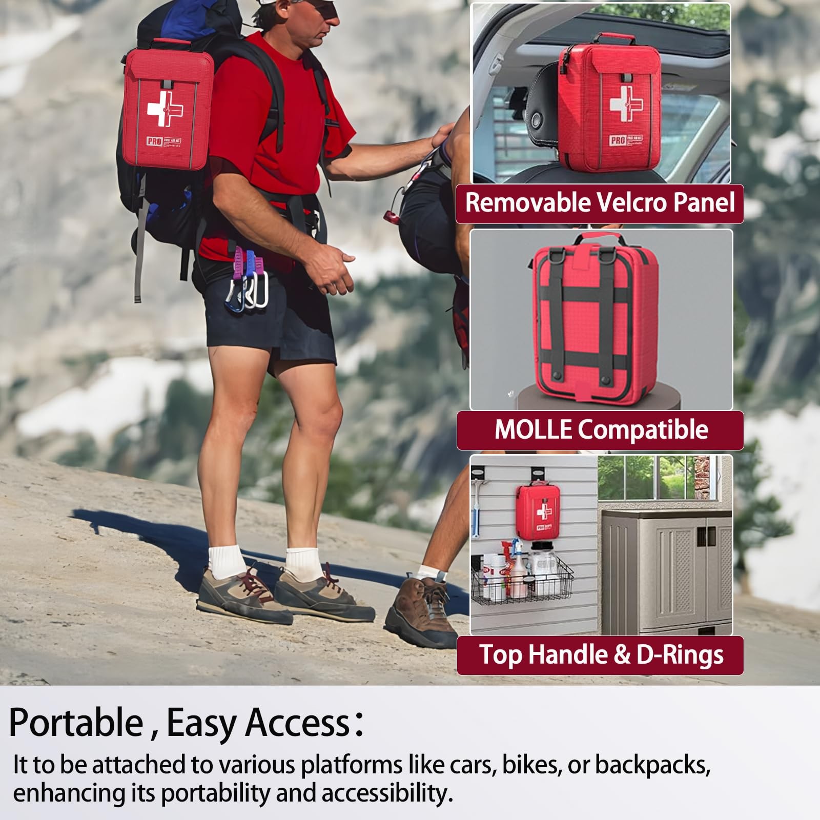 Upgrade Comprehensive First Aid Kit with Labelled Compartments, Molle System…