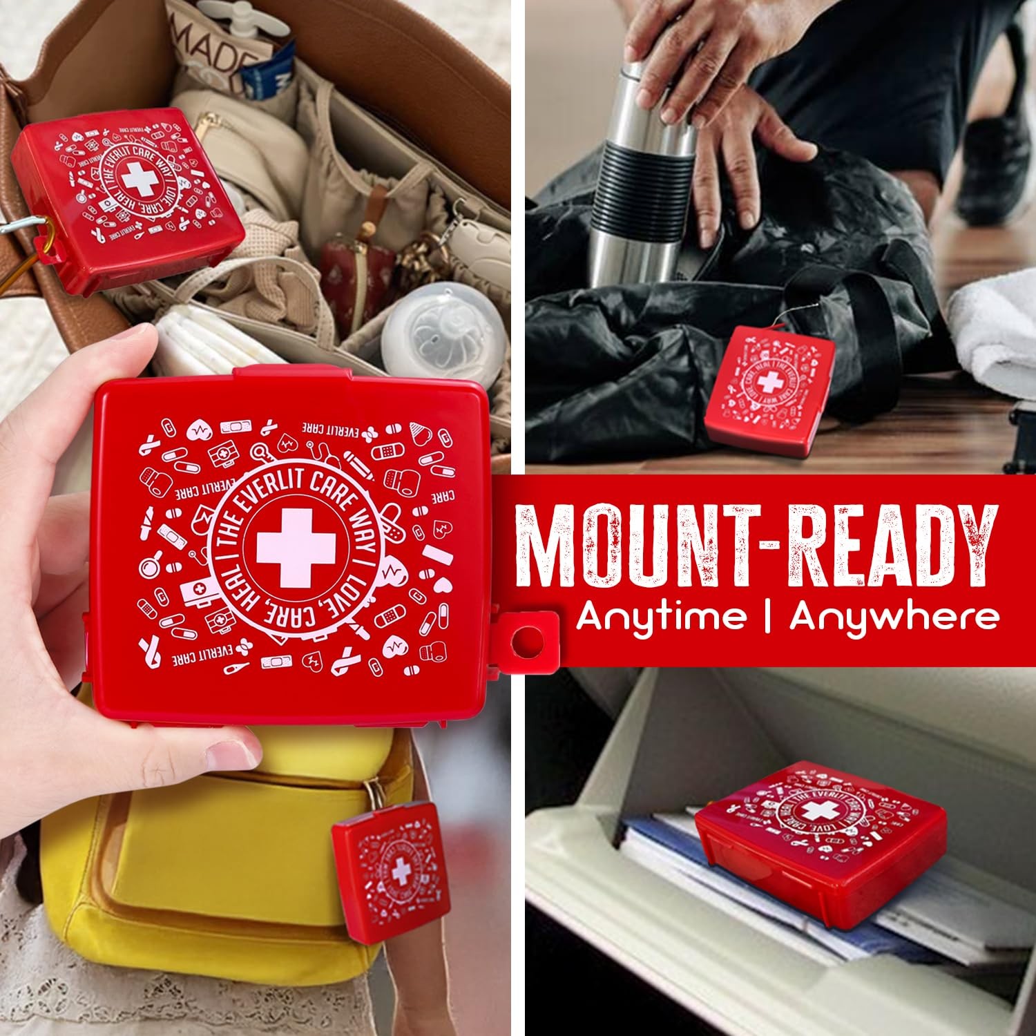 EVERLIT Pocket-Aid Mini First Aid Kit | Compact, Portable Hard-Shell Cases of…