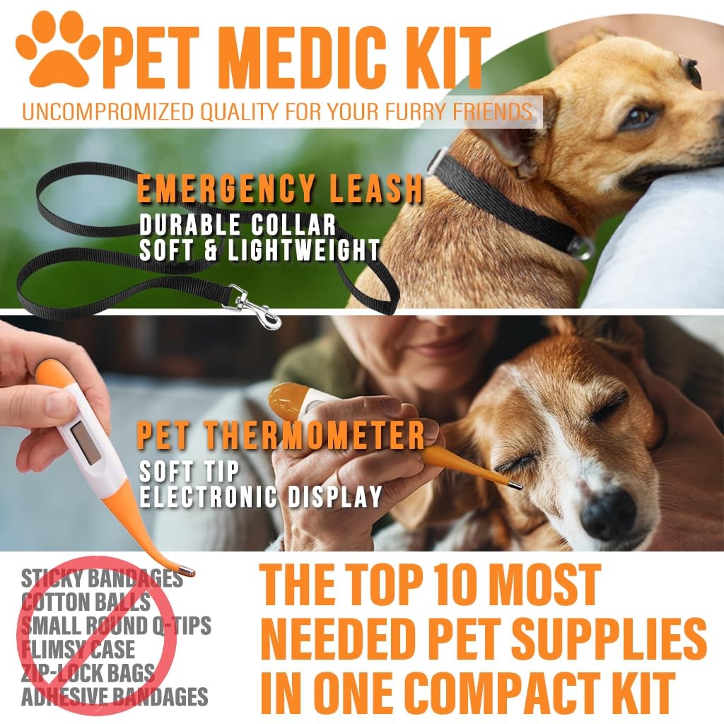 EVERLIT Pet Medic First Aid Kit | 95 Pcs Vet-Approved Medical, Outdoor &