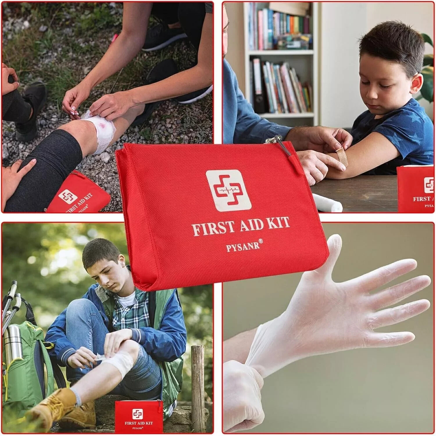 First Aid Kits – Bundle of Two – 150 Items Each – Compact Cloth Zipper Bag