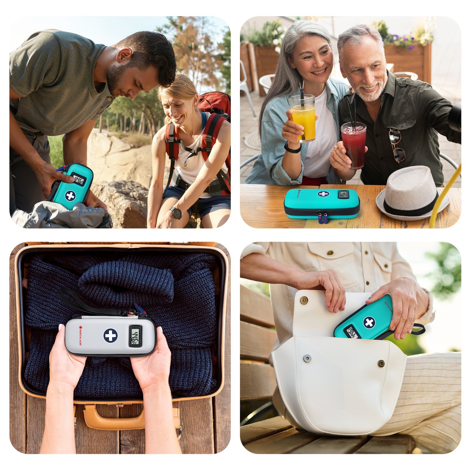 Insulin Cooler Travel Case with Temperature Display with 2 TSA Approved Ice Pack